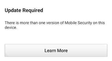 Update Required Error
